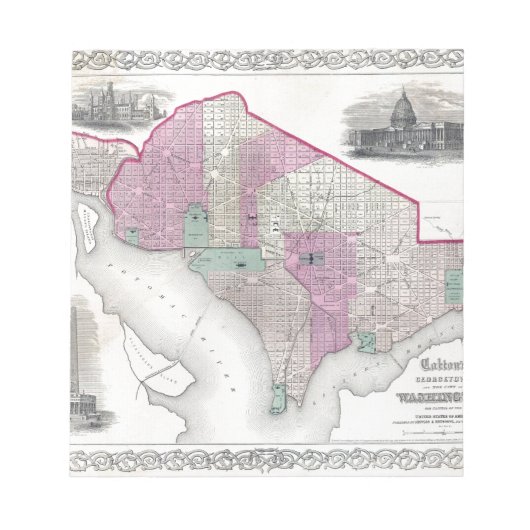 ジョージタウンとワシントンDC ノートパッド (正面)