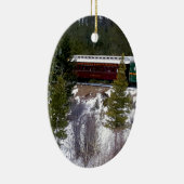 ジョージタウンのループ鉄道の冬の乗車を取って下さい セラミックオーナメント (右)