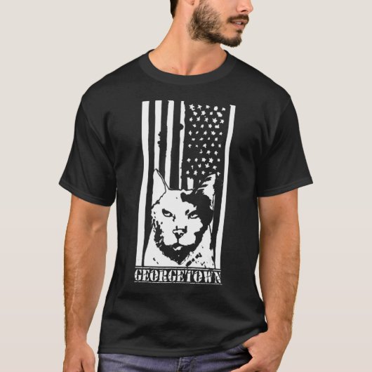 ジョージタウンの猫 Tシャツ (正面)