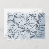 ジョージタウンウィンヤサウスカロライナの地図ポストカード ポストカード (正面/裏面)