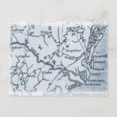 ジョージタウンウィンヤサウスカロライナの地図ポストカード ポストカード (正面)