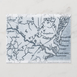 ジョージタウンウィンヤサウスカロライナの地図ポストカード ポストカード