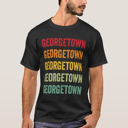ジョージタウンカウンティサウスカロライナ虹文字デシ Tシャツ (正面)