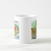 ジョージタウンテキサス州の漫画の地図 コーヒーマグカップ (中央)