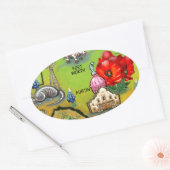 ジョージタウンテキサス州マンガの地図 楕円形シール (封筒)