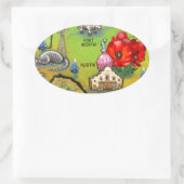 ジョージタウンテキサス州マンガの地図 楕円形シール (バッグ)