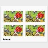 ジョージタウンテキサス州マンガの地図 長方形シール (シート)