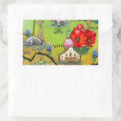 ジョージタウンテキサス州マンガの地図 長方形シール (バッグ)