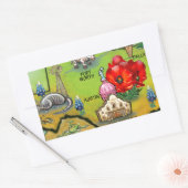 ジョージタウンテキサス州マンガの地図 長方形シール (封筒)