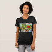 ジョージタウンテキサス州マンガの地図 Tシャツ (正面フル)