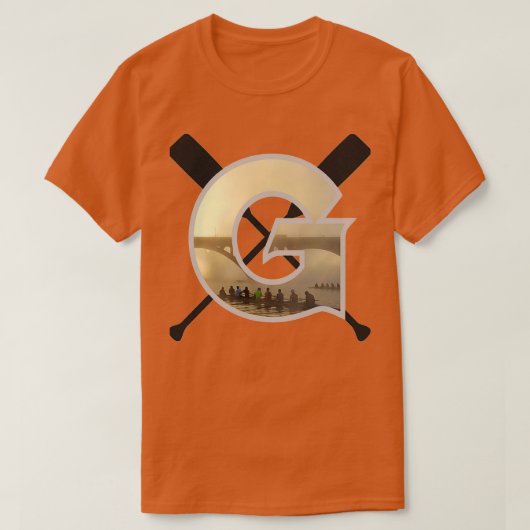 ジョージタウンローイングライトウェイトフード付きスウェットシャツ Tシャツ (デザイン正面)