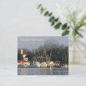 ジョージタウン海老ボートお土産はがき ポストカード (スタンド正面)