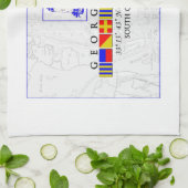 ジョージタウンSCの海洋のシグナルフラグタオル キッチンタオル (折り畳み)