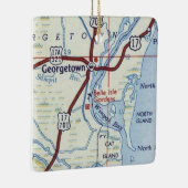 ジョージタウンSCヴィンテージマップ セラミックオーナメント (右)