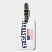 ジョージタウンUSフラグ ラゲッジタグ (正面縦)
