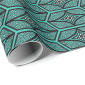ジョージテヘキサゴン – ターコイズ ラッピングペーパー (ロールコーナー)