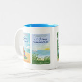 ジョージナイリオスのマグによるジャージー場面 ツートーンマグカップ (正面左)