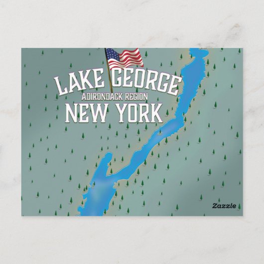 ジョージニューヨークの地図 ポストカード (裏面)