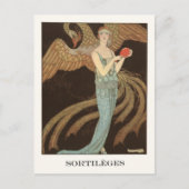 ジョージバービアアールデコファッションイラストレーション ポストカード (正面)