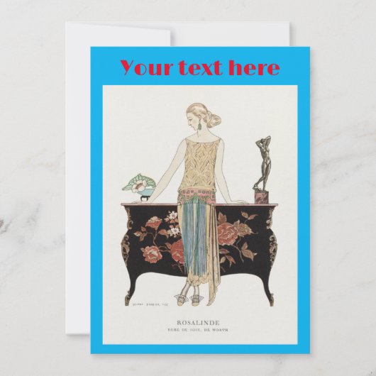 ジョージバービアアールデコファッション 招待状 (正面)