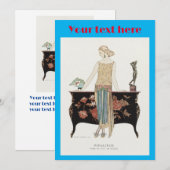 ジョージバービアアールデコファッション 招待状 (正面/裏面)