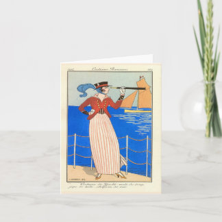 ジョージバービアアールデコ空白のノートカード カード