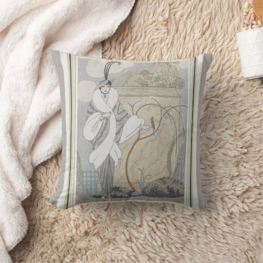 ジョージバービアアールデコ装飾用クッション クッション (ブランケット)