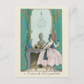 ジョージバービアフランスのファッションイラストレーション ポストカード (正面)