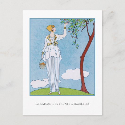ジョージバービアフルーツフランスのファッション ポストカード (正面)