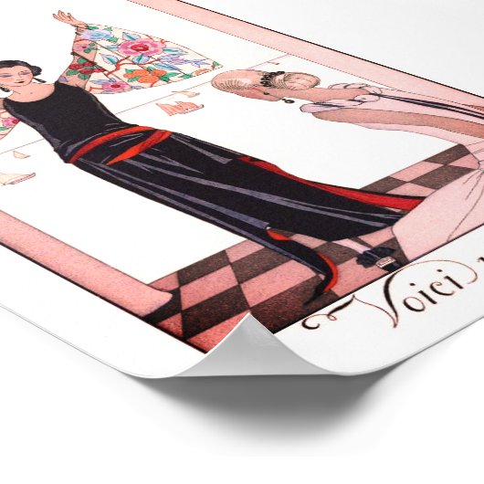 ジョージバービアヴィンテージファッションイラストレーション ポスター (角)