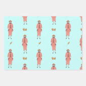 ジョージバービアヴィンテージファッションイラスト ラッピングペーパーシート (正面)