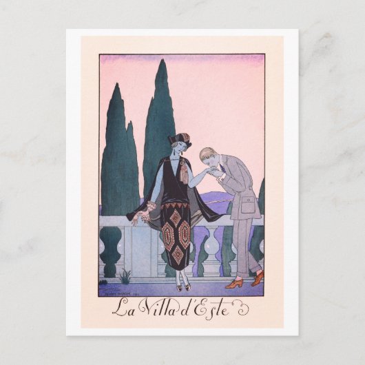 ジョージバービアヴィンテージファッションポストカード ポストカード (正面)