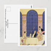 ジョージバービアヴィンテージファッションポストカード ポストカード (正面/裏面)