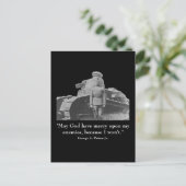 ジョージパットンアンド引用文 ポストカード (スタンド正面)