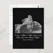 ジョージパットンアンド引用文 ポストカード (正面/裏面)