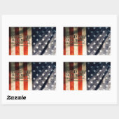 ジョージパト感動的ン引用文「私の道」 長方形シール (シート)