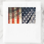 ジョージパト感動的ン引用文「私の道」 長方形シール (バッグ)