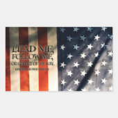 ジョージパト感動的ン引用文「私の道」 長方形シール (正面)