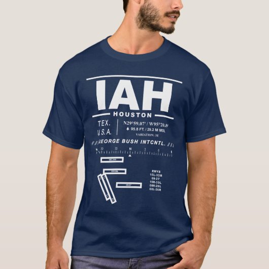 ジョージブッシュインターコンチネンタルエアポートIAH Tシャツ (正面)