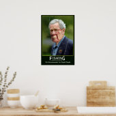 ジョージブッシュ魚釣りポスター ポスター (キッチン)