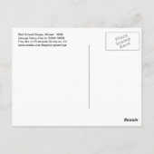 ジョージヘンリーデュリーレッドスクールハウスウィンター ポストカード (裏面)