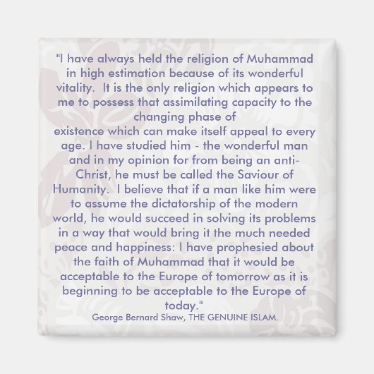 ジョージベルナルドショー引用文冷蔵庫用マグネット マグネット (正面)