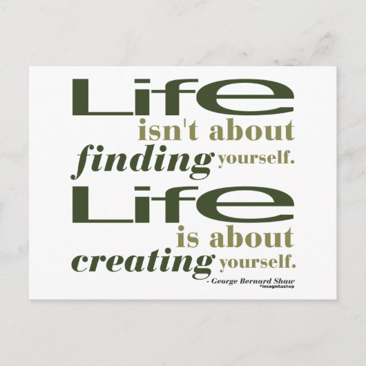 ジョージベルナルドショー引用文 ポストカード (正面)