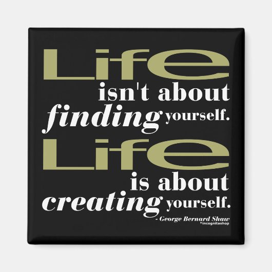 ジョージベルナルドショー引用文 マグネット (正面)