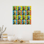 ジョージポップ・アートのワシントンアート ポスター (キッチン)