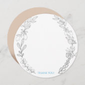 ジョージラウンドフォトサンキューカード。 招待状 (正面/裏面)