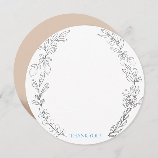 ジョージラウンドフォトサンキューカード。 招待状 (正面/裏面)