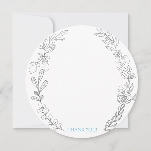 ジョージラウンドフォトサンキューカード。 招待状 (正面)