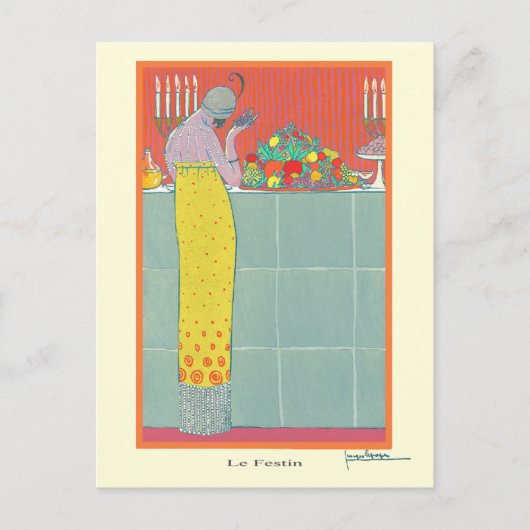 ジョージレプペヴィンテージアールデコファッションルフェスティン ポストカード (正面)