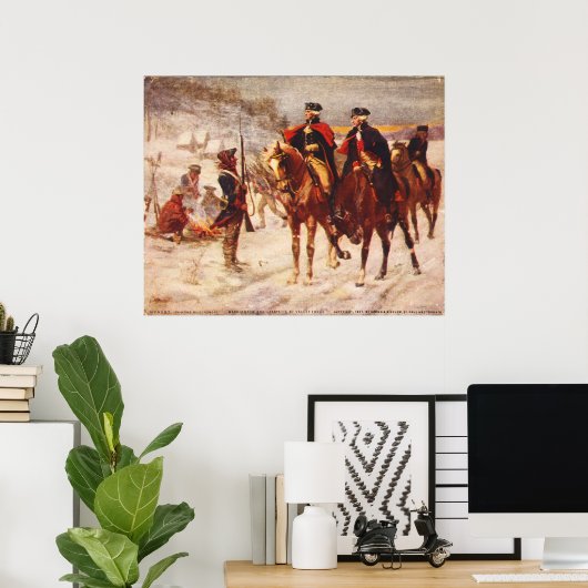 ジョージワシントンとラファイエットアットバレーフォージ ポスター (ホームオフィス)